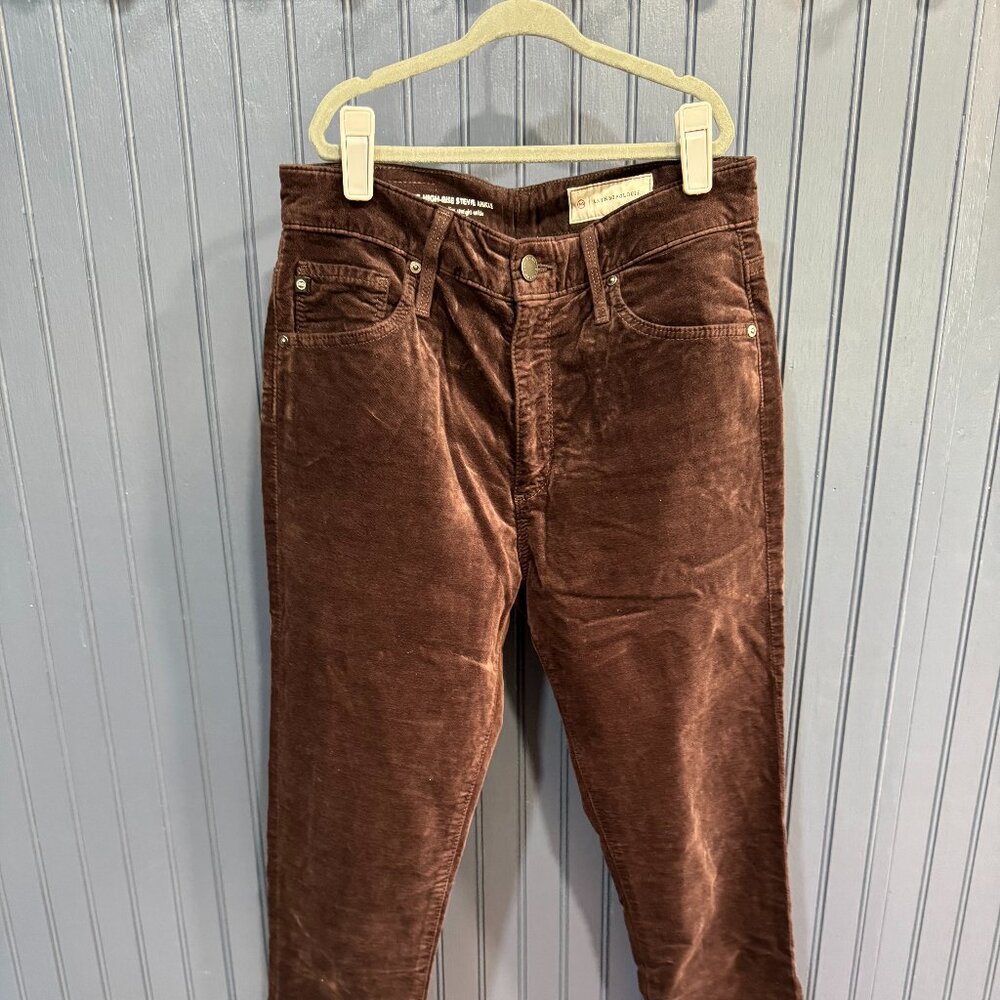 AG The Stevie Velvet High-Rise Skinny Jeans